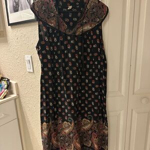Floral Paisley Sleeveless Dress